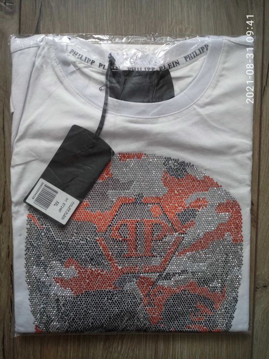 Футболка Philipp Plein Homme белого цвета, XXL р. 56-58, с черепом