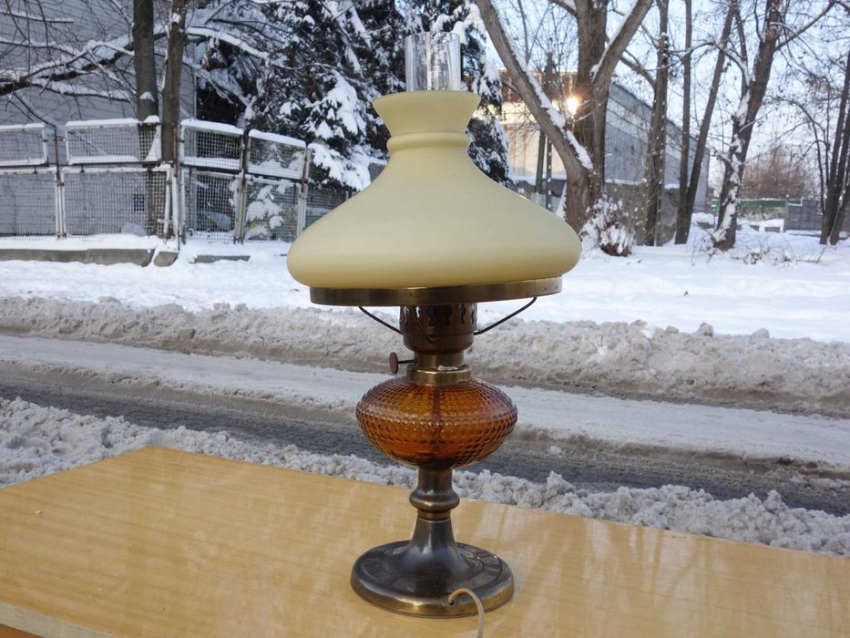 Lampa Retro PRL Stylizowana Na Naftow Elektrometal Wieliczka 