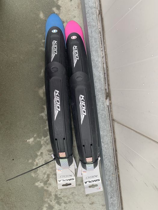 Błotniki rowerowe 20” rower dziecięcy plastikowe czarne zestaw komplet