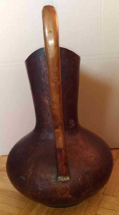 Miedziany duży wazon dzban prl stary antyk młotkowany