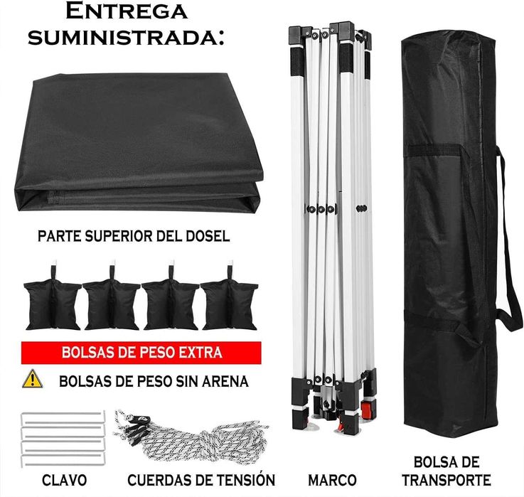 Tenda canopy pvc 3mx3m nova