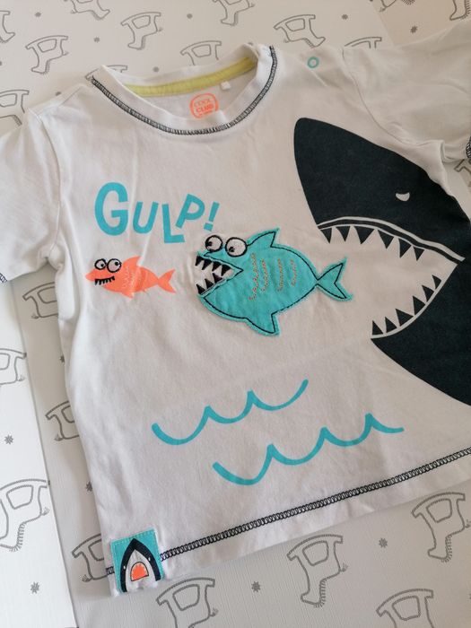 Koszulka t-shirt krótki rękaw rekin Cool Club r.86