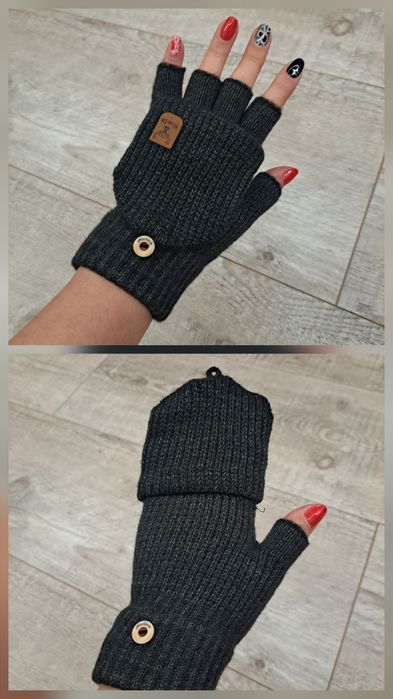 Rękawiczki / mitenki 2w1 - gray