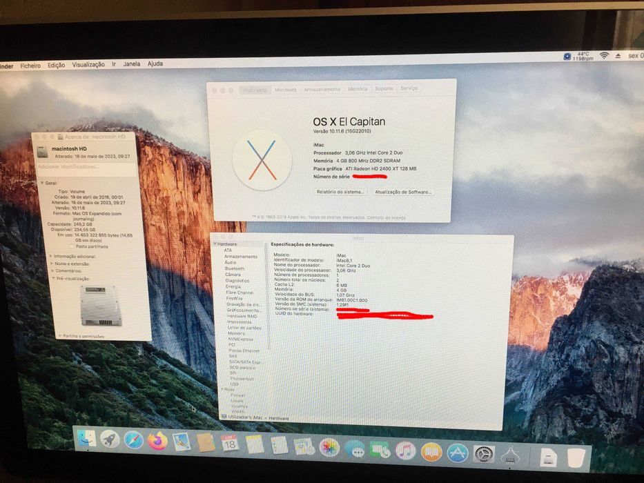 iMac 20'  (imac8.1) A1224 4Gb C2D 3.06Ghz