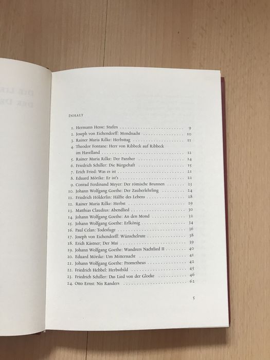 Die Lieblingsgedichte der Deutschen