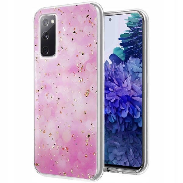 Etui Silikonowe Gold Glam Do Samsung S20 Fe / S20 Lite Różowe