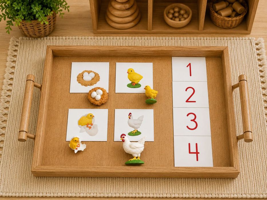 Ciclo de Vida - Galinha - Montessori