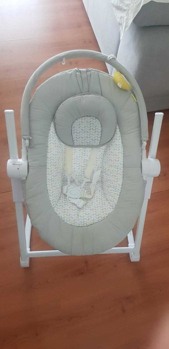 Espreguiçadeira para bebé - BADABULLE Compact'Up - cinzento claro estampado