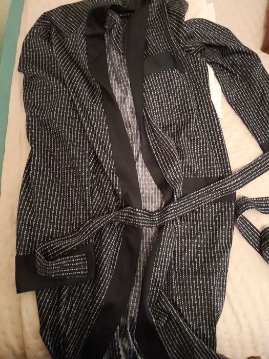 Roupão de banho, masculino, em cetim