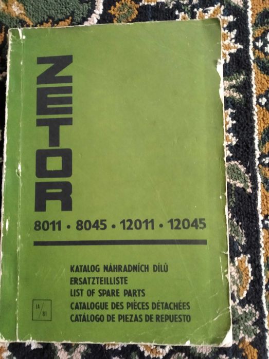 Katalog części Zetor 8011,8045,12011,12045 wydanie oryginalne nie PL