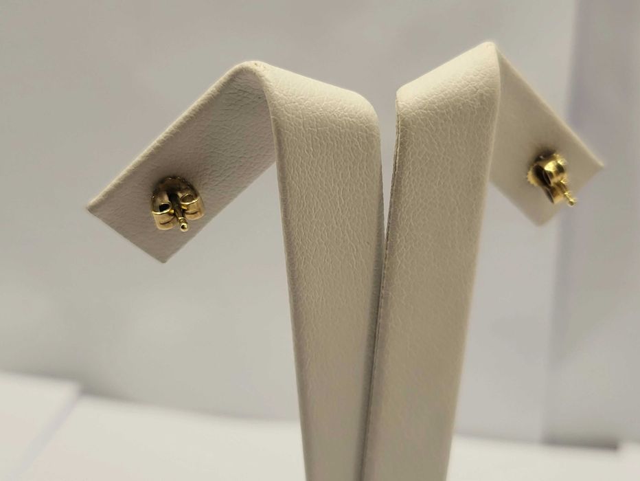 ZŁOTE KOLCZYKI Z DIAMENTEM 0.04CT CZYSTOŚĆ SI1-SI2 2.650G 14K-8K