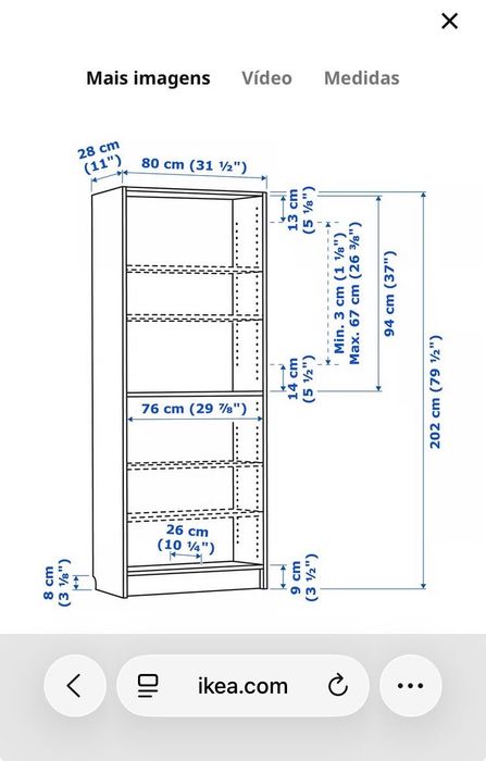 Estantes  em preto castanho com extensão de altura