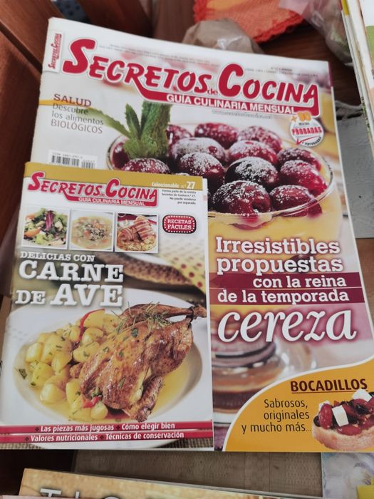 Revistas e fichas culinária vintage