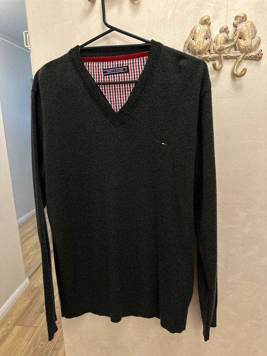 szary męski sweter tommy hilfiger xl