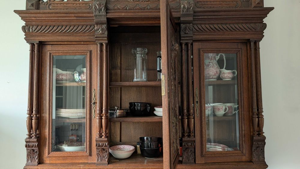 Kredens antyk drewniany