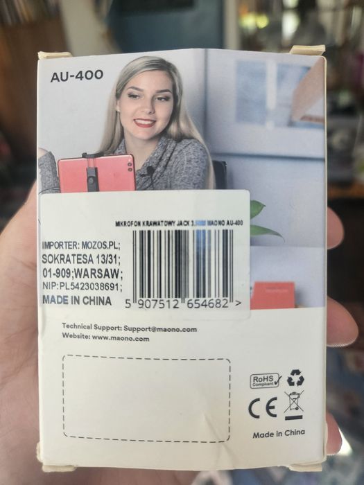 Mikrofon MAONO krawatowy do telefonu i nie tylko