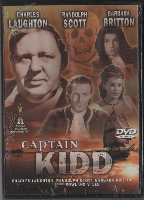 Dvd O Capitão Kidd - drama histórico - Charles Laughton/Randolph Scott