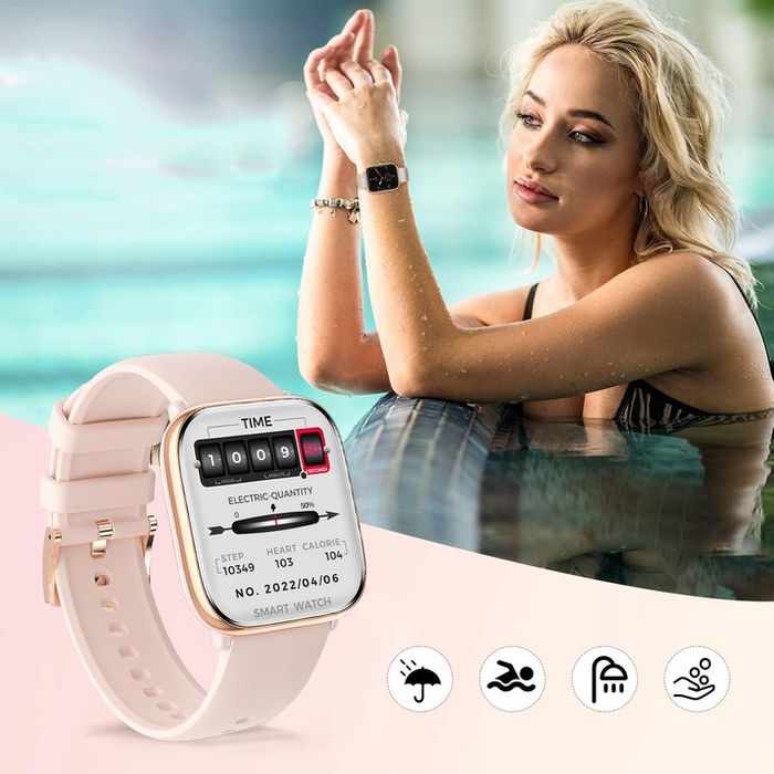 Smartwatch Zegarek Damski Polskie Menu Rozmowy Sport Amoled 4 Paski