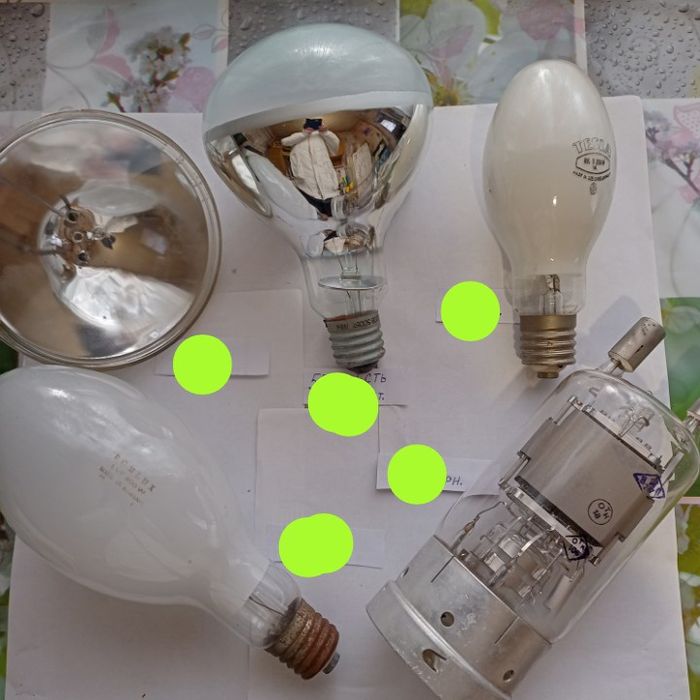 Лампы индикаторные, теле и радио лампы и другие лампы