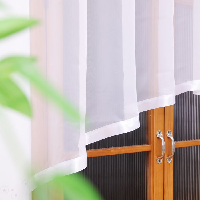 ‼️PROMOCJA ‼️Krótka firana na srebrnych przelotkach