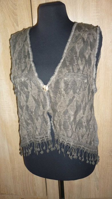 Włoska lekka kamizelka  z wełną r; 42/44