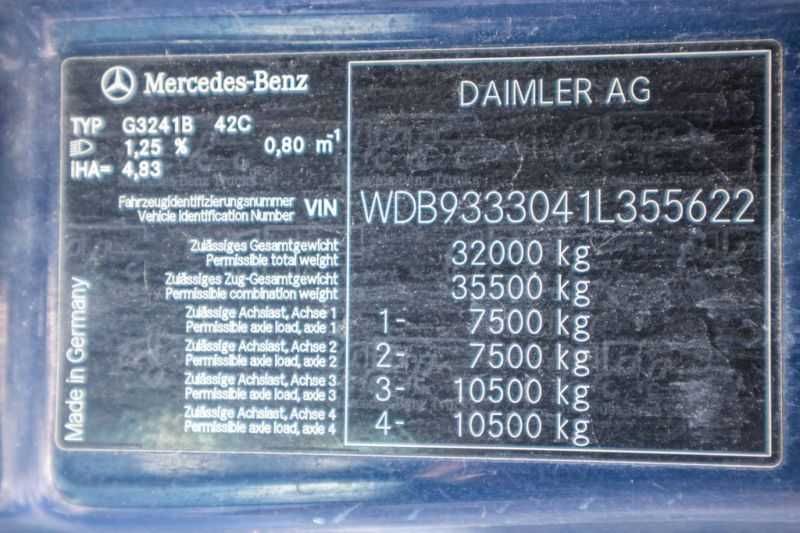 Вантажний автомобіль MERCEDES ACTROS 3241 BB-MP2+STETTER