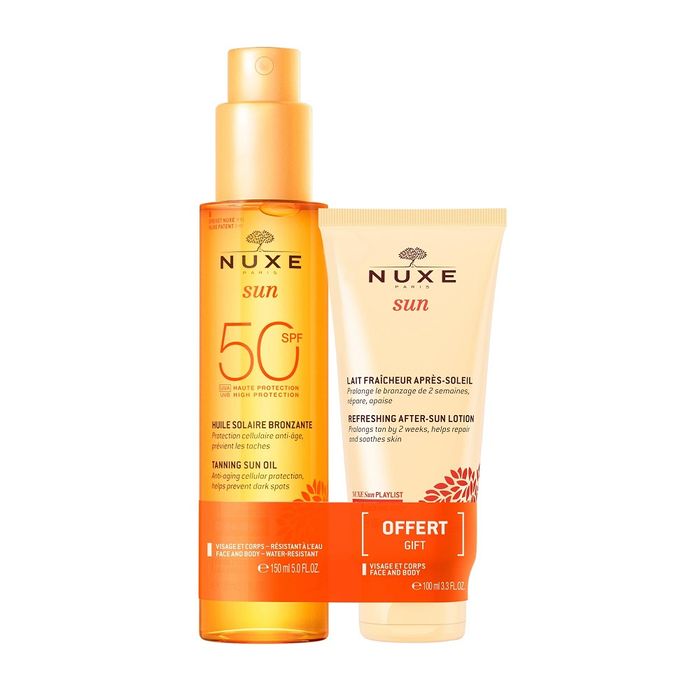 Nuxe Sun olejek do opalania  SPF50 150ml + balsam po opalaniu 100ml