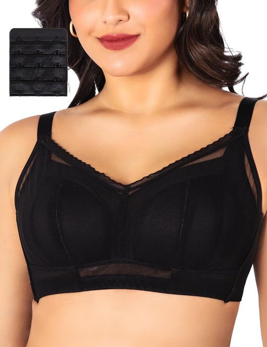 Biustonosz Minimizer Bez Fiszbin Full Coverage Czarny 100G