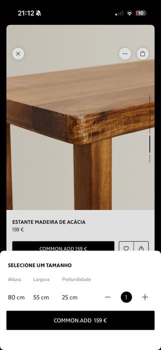 Movel em madeira de acacia Zara Home