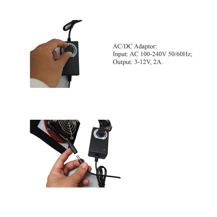 Комплект вентиляції 12V DC для 3D-принтера (із фільтром та регулятором