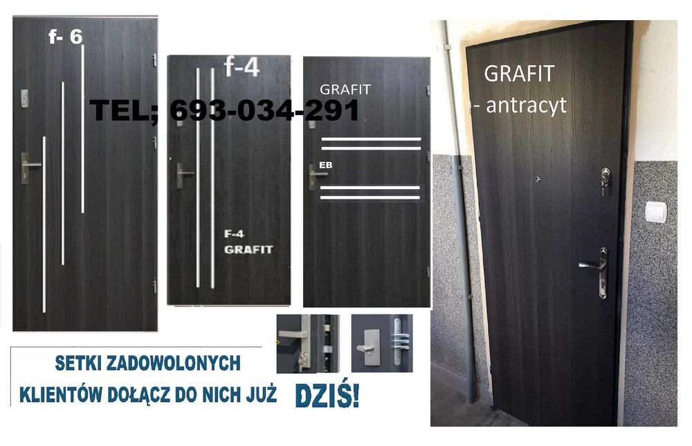 Drzwi WEJŚCIOWE-zewnętrzne do mieszkania w bloku z MONTAŻEM-akustyczne