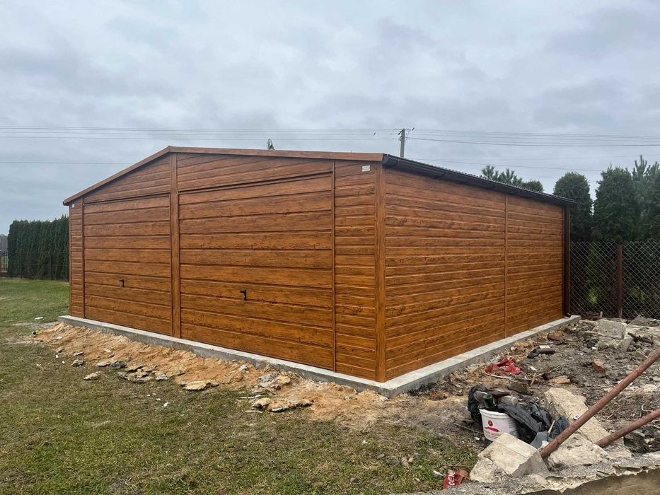 Garaż blaszany 7x6 Kolor Poziomy Panel