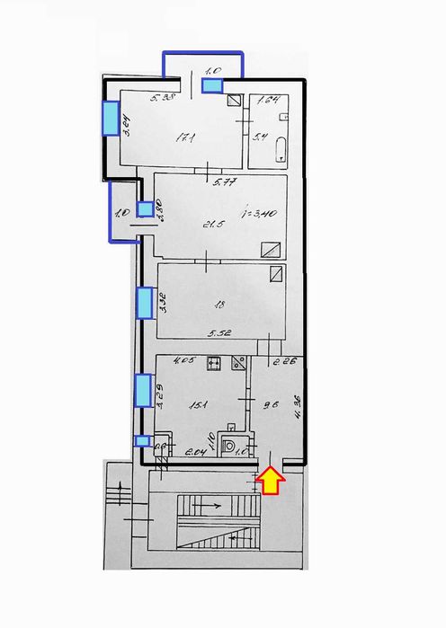 3-rooms apartment apartment by the address st. Kirilla i Mefodiya ul (area 90 m²) - Atlanta.ua - photo 13