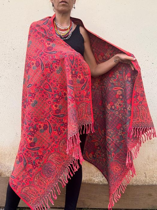 Szal duży oversize Indie