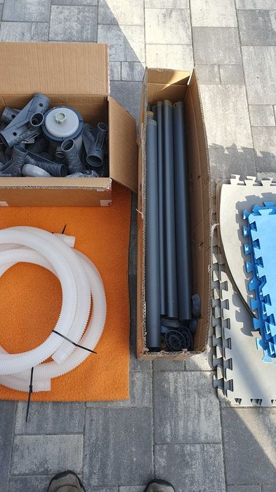 Basen 3metry stelarz pokrowiec filtr dodatki podkłady