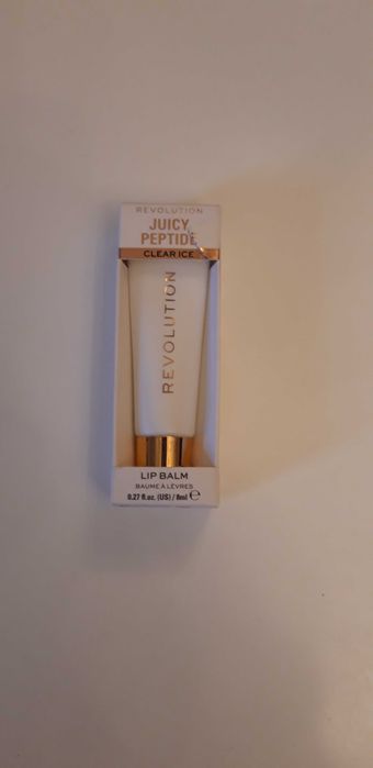 Wyprzedaż! Balsam do ust Revolution Juicy Peptide Clear Ice 8 ml tani