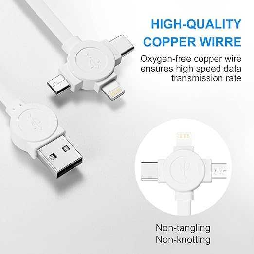 kabel do ładowania 3 w 1 micro/light/C rolka 2 sztuki