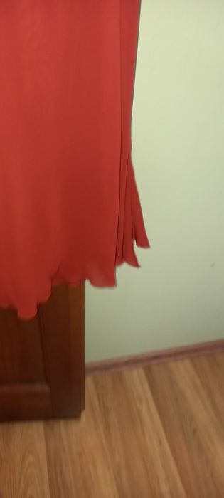 Sukienka ciemne bordo cegła z bolerkiem