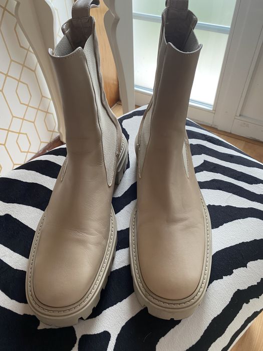 Botas elastico bege zara