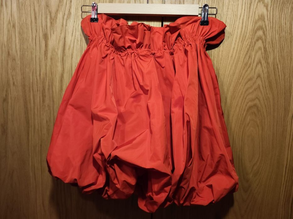 Stylowa spódniczka mini bombka czerwona M/L