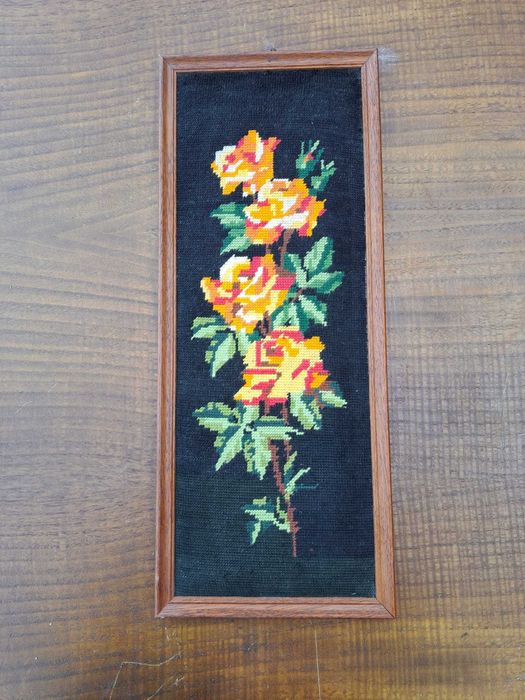 Quadro com bordado (canevas)