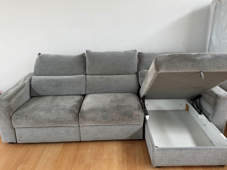 Sofá chaise longue convertível em cama
