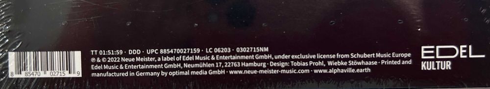 Alphaville Eternally Yours 2CD nowa w folii Made in Germany