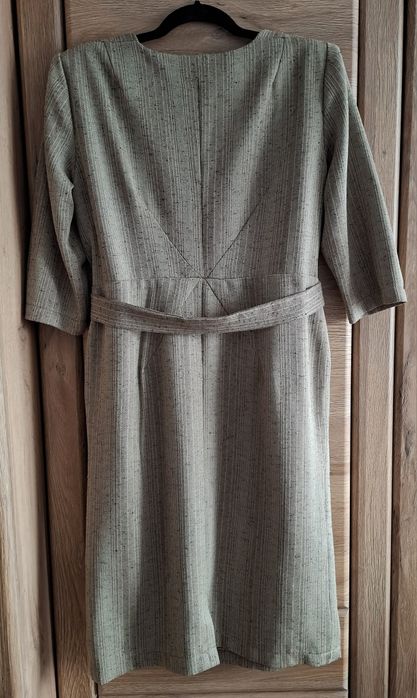 Casulowa sukienka z paskiem, rozm. L