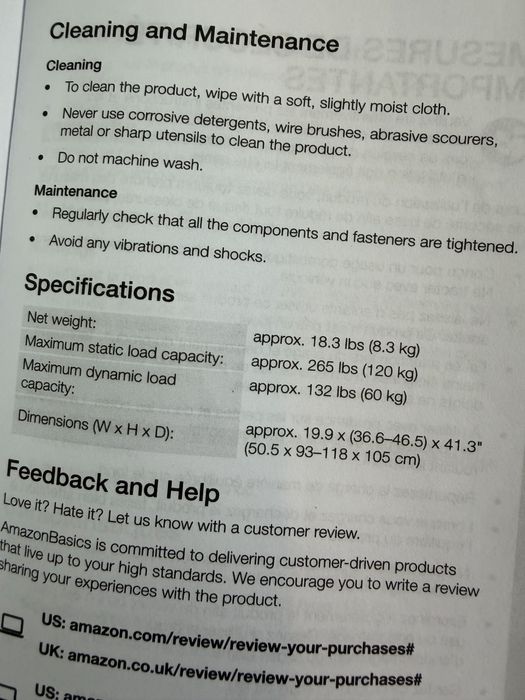 Amazon Basics wózek składany turystyczny, ogrodowy transportowy 115l