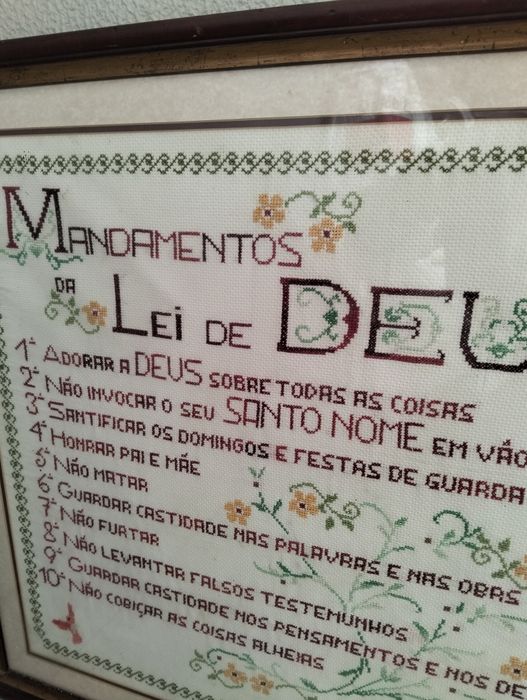 Quadro bordado a mão