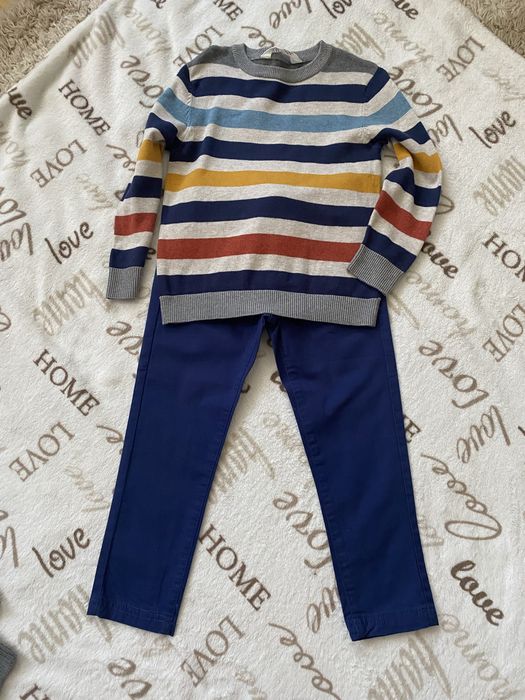 Sweter chłopięcy H&M w kolorowe pasy | rozm. 110/116 (4-6 lat)