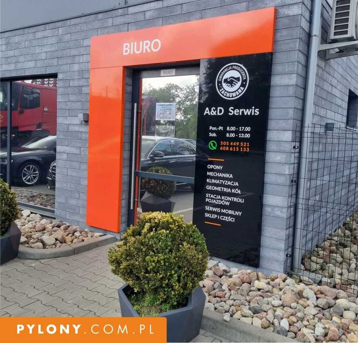 Reklama świetlna LED kaseton Pylon