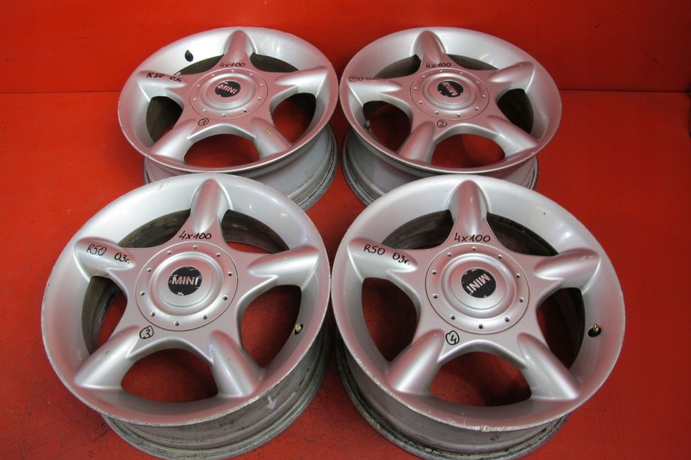 mini one cooper r50 felgi aluminiowe 16 6.5j et48 4x100 1512348 komplet
