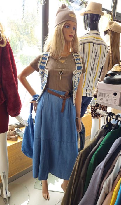 Spódnica cienki jeans Italy, Uni !!!